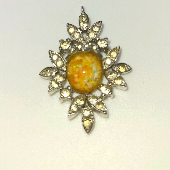 Panetta Vintage Silver And Opal Pendant - Picture 2 of 6